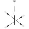 vidaXL Lampada da Soffitto con Lampadine 2 W Nero E27