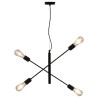 vidaXL Lampada da Soffitto con Lampadine 2 W Nero E27