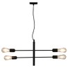 vidaXL Lampada da Soffitto con Lampadine 2 W Nero E27