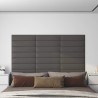 vidaXL Pannelli Murali 12 pz Grigio 60x15 cm Similpelle 1,08 m²