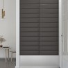 vidaXL Pannelli Murali 12 pz Grigio 60x15 cm Similpelle 1,08 m²