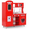 vidaXL Cucina Giocattolo per Bambini in MDF 84x31x89 cm Rossa