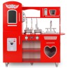 vidaXL Cucina Giocattolo per Bambini in MDF 84x31x89 cm Rossa