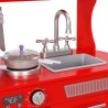 vidaXL Cucina Giocattolo per Bambini in MDF 84x31x89 cm Rossa