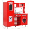 vidaXL Cucina Giocattolo per Bambini in MDF 84x31x89 cm Rossa