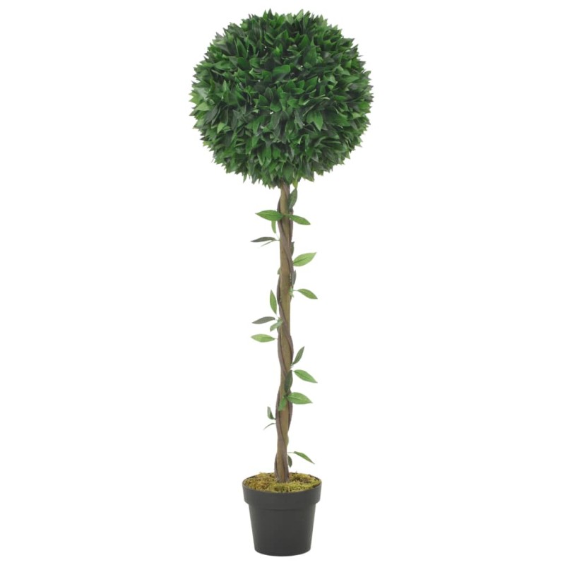 vidaXL Alloro Artificiale con Vaso Verde 130 cm