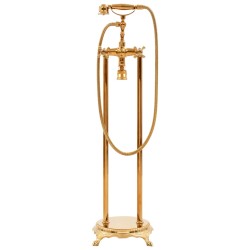 vidaXL Rubinetteria a Colonna per Vasca Bagno Acciaio Inox 99,5cm Oro