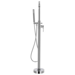 vidaXL Rubinetteria a Colonna per Vasca da Bagno Acciaio Inox 118,5 cm