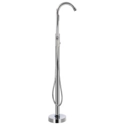 vidaXL Rubinetteria a Colonna per Vasca da Bagno Acciaio Inox 118,5 cm