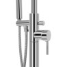 vidaXL Rubinetteria a Colonna per Vasca da Bagno Acciaio Inox 118,5 cm