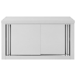 vidaXL Armadio da Cucina con Ante Scorrevoli 90x40x50cm Acciaio Inox 