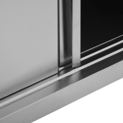 vidaXL Armadio da Cucina con Ante Scorrevoli 90x40x50cm Acciaio Inox 