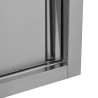 vidaXL Armadio da Cucina con Ante Scorrevoli 90x40x50cm Acciaio Inox 