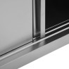 vidaXL Armadio da Cucina ad Ante Scorrevoli 150x40x50cm Acciaio Inox 