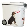 Curver Contenitore Cibo per Animali Motivo Cane con Ruote 35L 