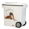 Curver Contenitore Cibo per Animali Motivo Cane con Ruote 35L 