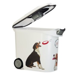 Curver Contenitore Cibo per Animali Motivo Cane con Ruote 35L 