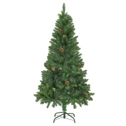 vidaXL Albero di Natale Artificiale con Pigne Verde 150 cm