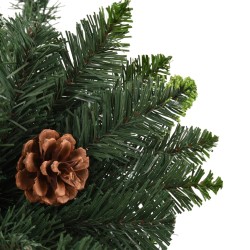 vidaXL Albero di Natale Artificiale con Pigne Verde 150 cm