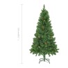 vidaXL Albero di Natale Artificiale con Pigne Verde 150 cm