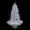 vidaXL Albero di Natale con Neve e Base a Ombrellone Bianco 190 cm