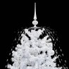 vidaXL Albero di Natale con Neve e Base a Ombrellone Bianco 190 cm