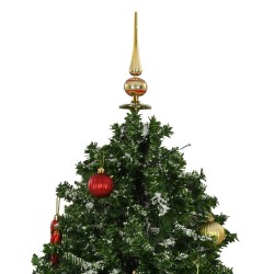 vidaXL Albero di Natale con Neve e Base a Ombrellone Verde 170 cm