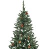 vidaXL Albero di Natale Artificiale Pigne e Brillantini Bianchi 150 cm