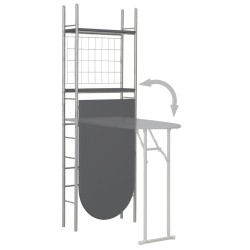 vidaXL Set Tavolo e Sedie Pieghevoli con Scaffale 3pz MDF Acciaio Nero