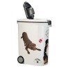 Curver Contenitore Cibo per Animali Motivo Cane con Ruote 54L 