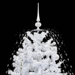 vidaXL Albero di Natale con Neve e Base a Ombrellone Bianco 140 cm