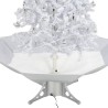 vidaXL Albero di Natale con Neve e Base a Ombrellone Bianco 140 cm