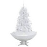 vidaXL Albero di Natale con Neve e Base a Ombrellone Bianco 170 cm