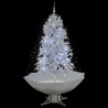 vidaXL Albero di Natale con Neve e Base a Ombrellone Bianco 170 cm