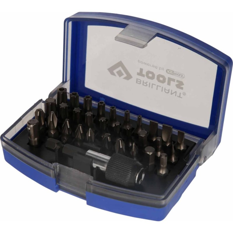 BRILLIANT TOOLS Set di Punte per Cacciavite 32 pz 1/4" in Acciaio 