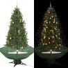 vidaXL Albero di Natale con Neve e Base a Ombrellone Verde 190 cm