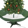 vidaXL Albero di Natale con Neve e Base a Ombrellone Verde 190 cm