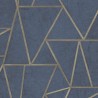 DUTCH WALLCOVERINGS Carta da Parati a Forme Triangolari Ottanio e Oro