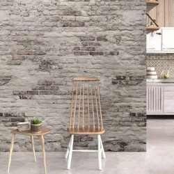 DUTCH WALLCOVERINGS Fotomurale Old Brick Wall Grigio