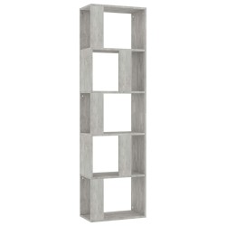 vidaXL Libreria/Divisorio Grigio Cemento 45x24x159 cm in Truciolato 