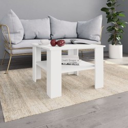 vidaXL Tavolino da Salotto Bianco 60x60x42 cm in Legno ingegnerizzato