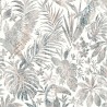 DUTCH WALLCOVERINGS Carta da Parati Motivo Foglie e Tucano Beige