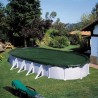 Summer Fun Copertura Invernale per Piscina Ovale 625 cm in PVC Verde