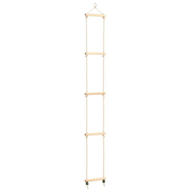 vidaXL Scala di Corda per Bambini in Legno Massello e PE 30x168 cm