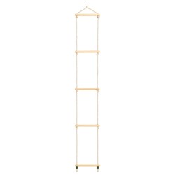 vidaXL Scala di Corda per Bambini in Legno Massello e PE 30x168 cm