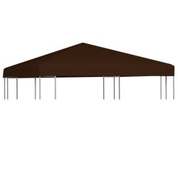 vidaXL Copertura Superiore per Gazebo 310 g/m² 3x3 m Marrone