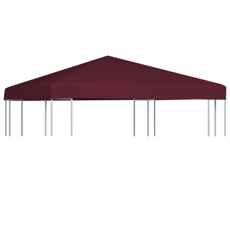 vidaXL Copertura Superiore per Gazebo 310g/m² 3x3m Bordeaux