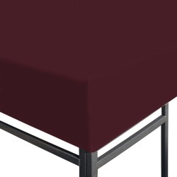 vidaXL Copertura Superiore per Gazebo 310g/m² 3x3m Bordeaux