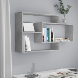 vidaXL Mensole a Muro Grigio Calcestruzzo 104x20x58,5 cm in Truciolato