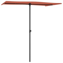 vidaXL Ombrellone da Esterni Palo in Alluminio 180x110cm Terracotta 